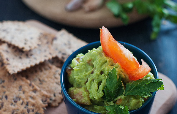 Protein packed guacamole recipe using Crave It Goin' Green SmoothZ
