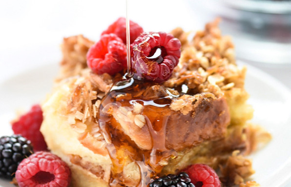 High Protein Oatmeal Coated French Toast Recipe